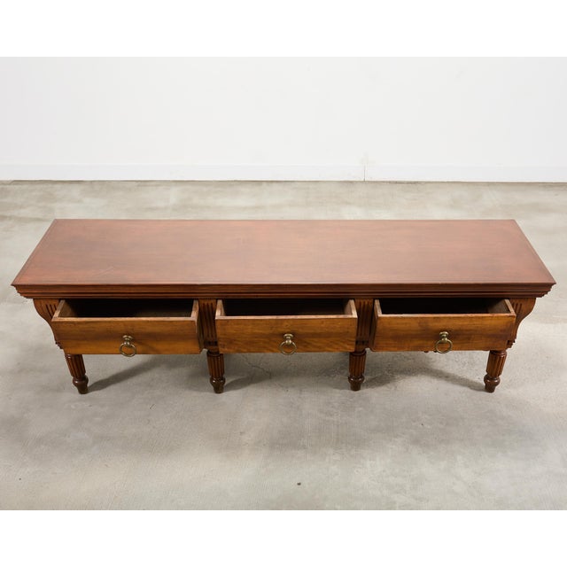 Repurposed 19th C. French Butcher Block Work Table Kitchen Island 8 Ft For Sale - Image 4 of 18