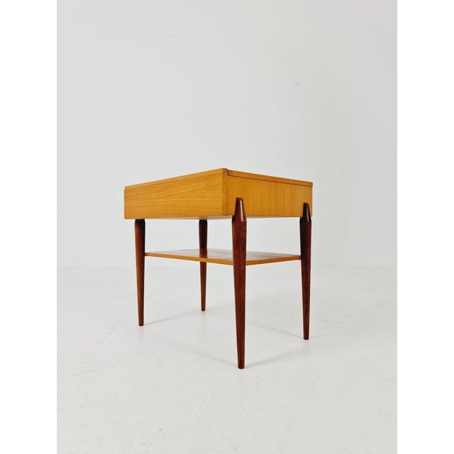 Mid-Century German Teak abd Ash Side Table by Wk Möbel, 1960s For Sale - Image 15 of 18