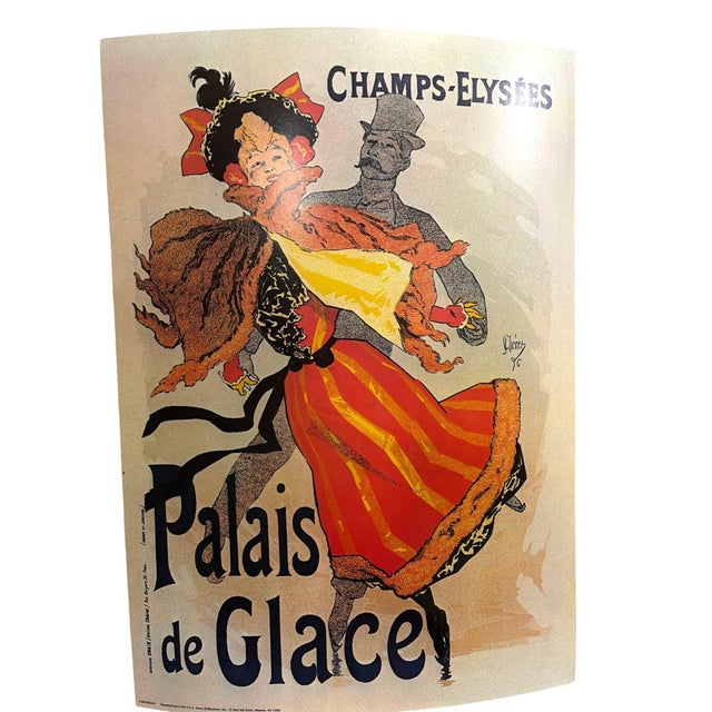 French Country 1980 French Champs -Elysee's Palais De Glace Cardstock Ad Poster For Sale - Image 3 of 4