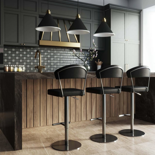 Cosmo Black on Black Steel Bar Stool For Sale - Image 9 of 10