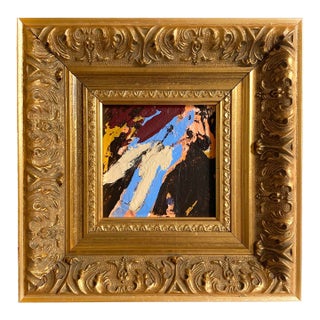 "Wild Flash" 2025 Mini Painting With Vintage Frame by Jessalin Beutler For Sale