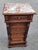 19th Century French Antique Walnut Marble Top Bedside Cabinet Nightstand For Sale - Image 4 of 18