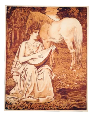 Hans Thoma, Muse, 1893, Print
