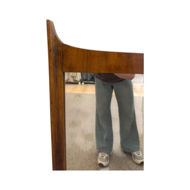 Vintage Mid-Century Modern Walnut Dresser Mirror. For Sale In Seattle - Image 6 of 9