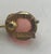 Boucher 1940s Signed Marcel Boucher Pink and Gold Pendent Clip Earrings - 2 Pieces For Sale - Image 4 of 7