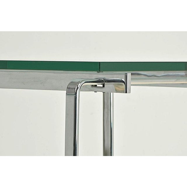 Metal Steel and Glass Side Table by Preben Fabricius and Jørgen Kastholm for Kill International, Germany, 1968 For Sale - Image 7 of 10