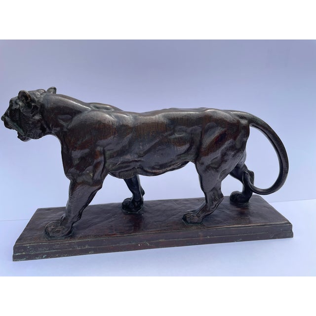 Late 19th Century Late 19th Century “Walking Tiger” French Bronze Sculpture by Antoine‑Louis Barye – Signed Barre For Sale - Image 5 of 11