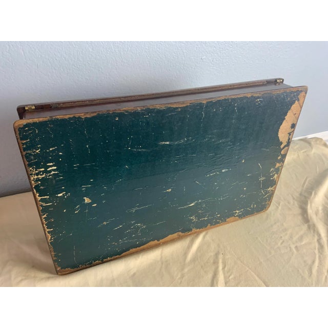 Burnt Umber Late 19th Century Victorian Marquetry Writing Slope For Sale - Image 8 of 10