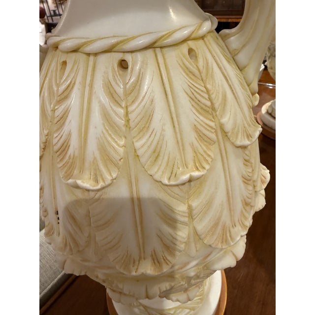 1960s Marbro Alabaster Pair of Lamps For Sale - Image 5 of 11