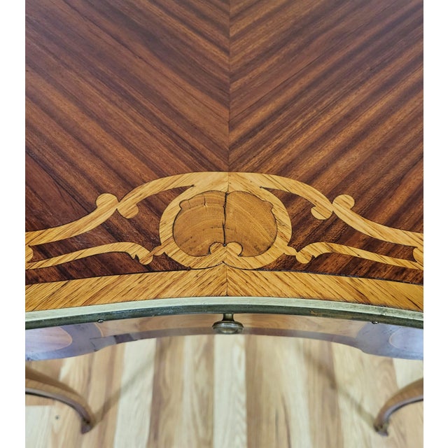 Antique French Louis XV Inlaid & Bronze Mounted Diminutive Writing Lady's Desk For Sale - Image 12 of 18