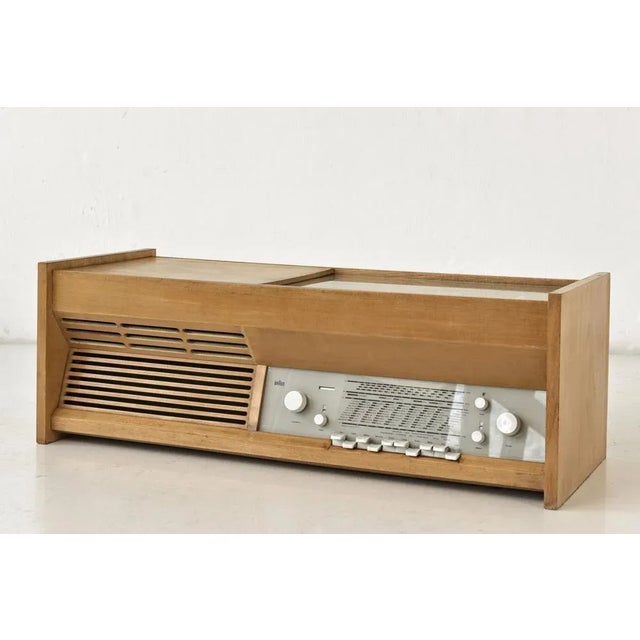 Brown German Stereo Radio Phono Combination by Hans Gugelot for Braun, 1958 For Sale - Image 8 of 8