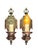 Metal 1920s Cast Aluminum Wall Sconces With Silver Red and Green Finish - Pair For Sale - Image 7 of 13