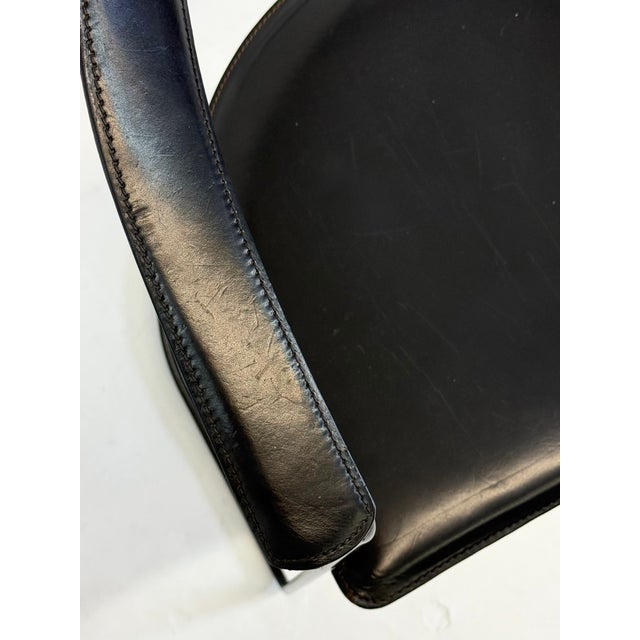 Vintage Ursala Dining Chairs in Black Leather from Arrben, Set of 8 For Sale - Image 16 of 18