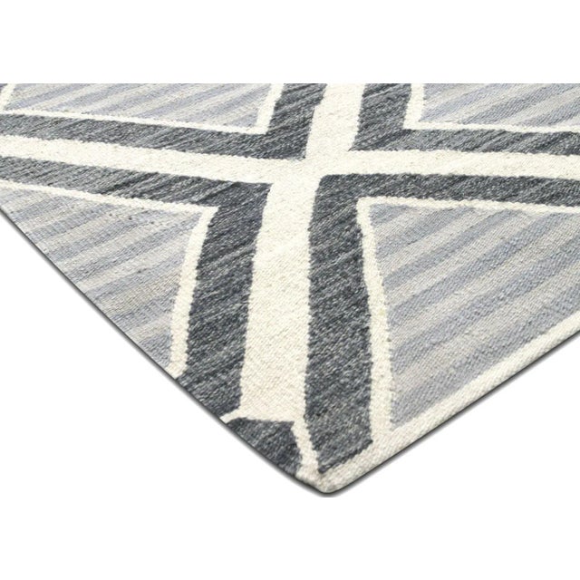 Mid-Century Modern Contemporary Scandinavian Design Kilim For Sale - Image 3 of 6