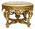 French Style Center Table – Fully Gold Leaf Gilded With Marble Top For Sale