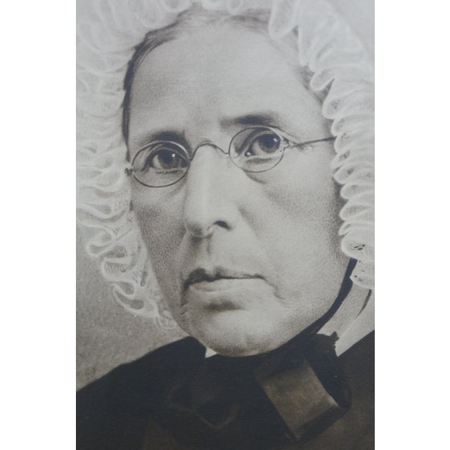 Wood Antique Victorian Enhanced Oval Family Portraits Great Grandmother 17" - Set of 2 For Sale - Image 7 of 11