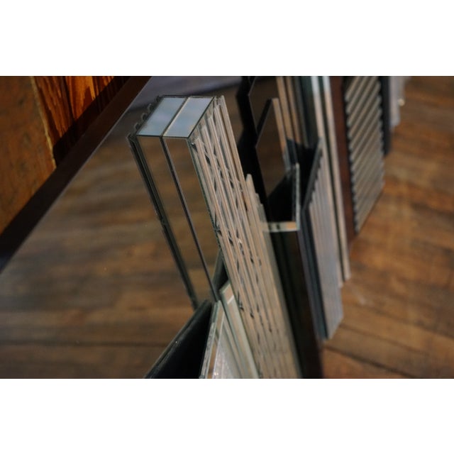 Wood 1990s Grand Scale Mirrored Chicago Skyline Sculpture by Harvard Reflections For Sale - Image 7 of 12