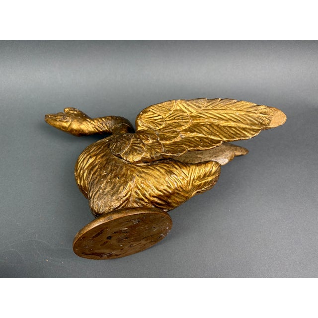 Gold Louis XVI Gilded Wood Swan Sculptures, Italy, 18th Century, Set of 2 For Sale - Image 8 of 14