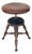 Early 1900s Oak Wood Piano Stool With Glass Ball Claw Feet For Sale