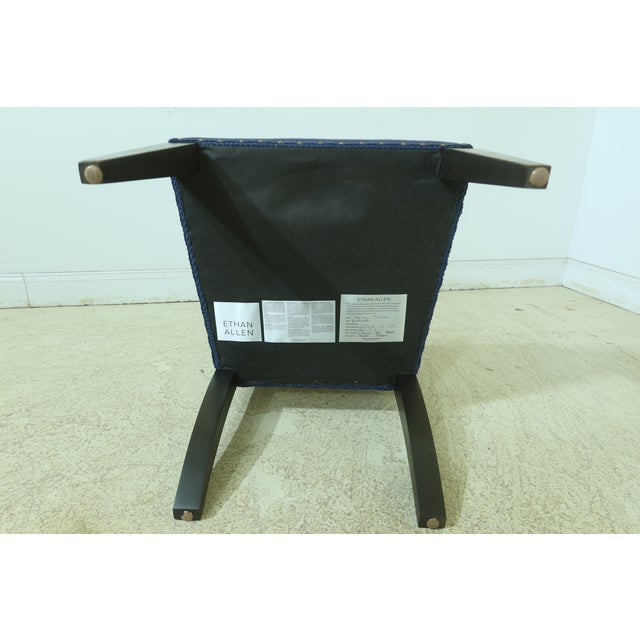 Set of 4 Ethan Allen Blue Upholstered Dining Chairs Chairish