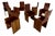 Vintage Torcello Walnut and Leather Chairs by Afra & Tobia Scarpa for Stildomus, 1960s, Set of 8 For Sale