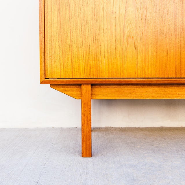 Mid-Century Modern Vintage Danish Modern Teak Sideboard With Hutch For Sale - Image 3 of 15