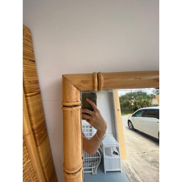 MidCentury Modern Boho Chic Faux Bamboo Full Length Mirror Chairish