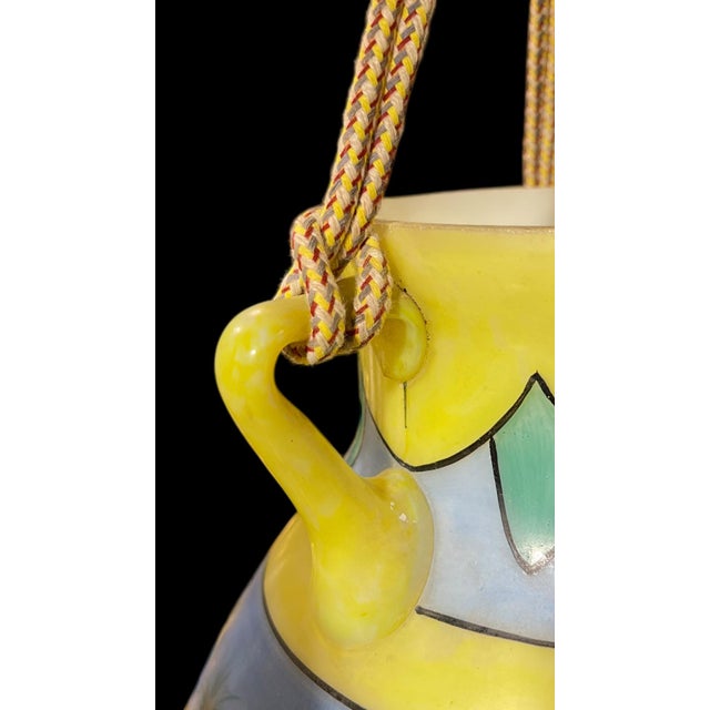 Mid 20th Century Mid 20th Century Hand-Painted Glass Islamic Mosque Lamp For Sale - Image 5 of 12