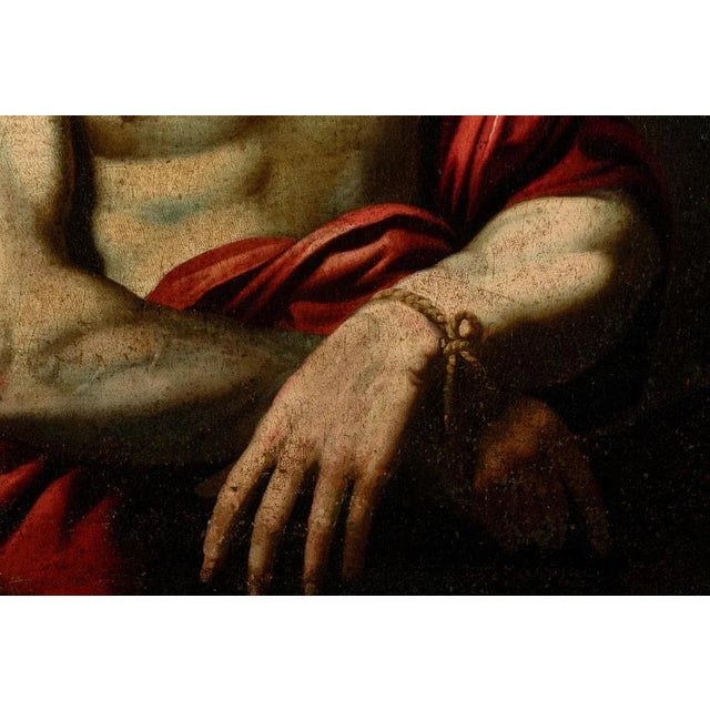 Circle of Tiziano Vecellio, Ecce Homo, 17th Century, Oil on Canvas, Framed For Sale - Image 4 of 10