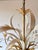 Italian Masca White Tole and Gilt Metal 8-Light Chandelier, 1970s For Sale - Image 12 of 18