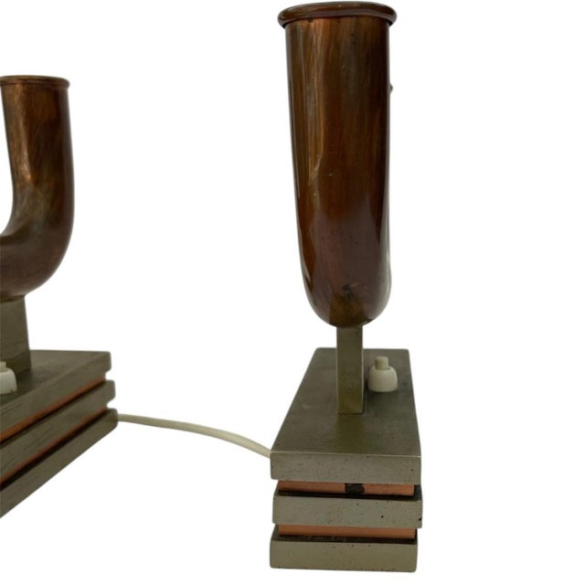 Bedside Lamps, 1950, Set of 2 For Sale - Image 4 of 9