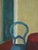 1950 Mid-Century Modern 'The Red Table' Swedish Original Interior Oil Painting, Framed For Sale - Image 10 of 11