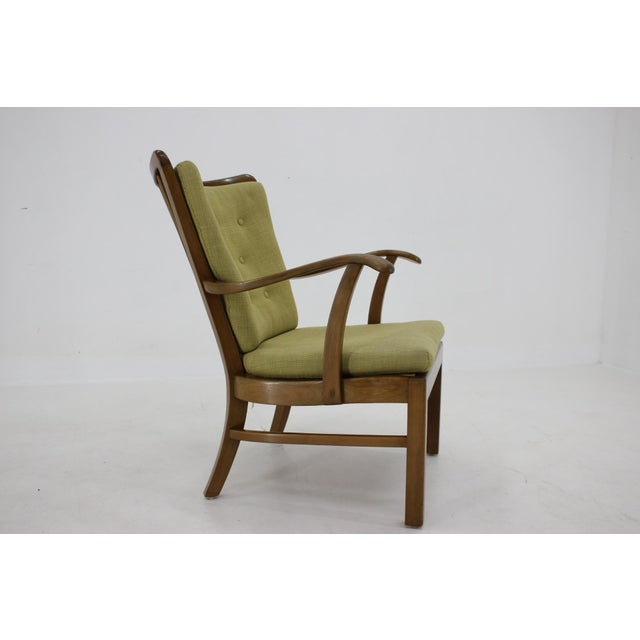 1940s Beech Model 1628 Armchair by Fritz Hansen for Soren Hansen, Denmark, 1940s For Sale - Image 5 of 18