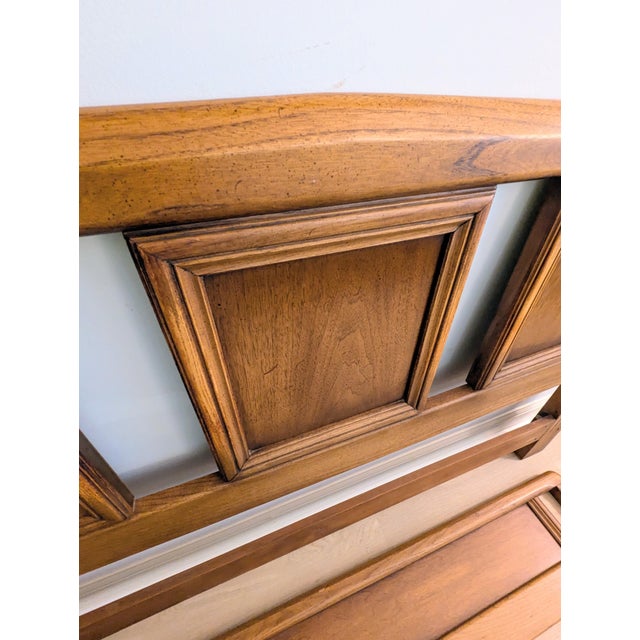 Mid-Century Modern Vintage Mid-Century Modern Full or Queen Walnut Bed by White Furniture Company For Sale - Image 3 of 15