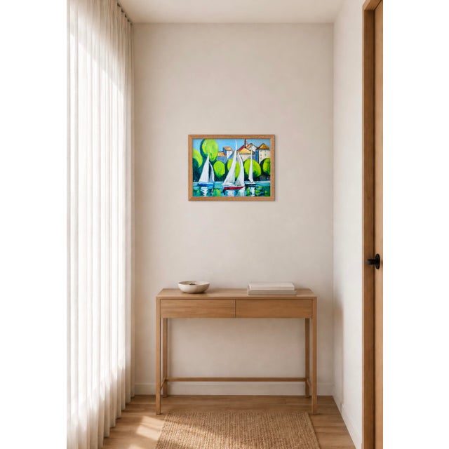 2020s Sailing the Riviera - Contemporary Oil Painting For Sale - Image 5 of 12