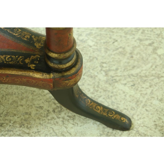 Metal Maitland Smith Leather Wrapped Decorated Center Table For Sale - Image 7 of 10