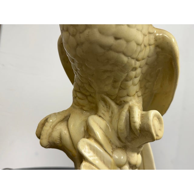 Vintage Ceramic Cockatoo Table Lamp For Sale - Image 10 of 12
