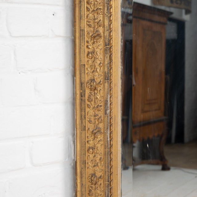 Large Napoleon III Pediment Mirror, 1870 For Sale - Image 9 of 11