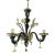 Metal Venetian Black and Gold Murano Style Glass Chandelier with Flowers and Leaves from Simoeng For Sale - Image 7 of 7