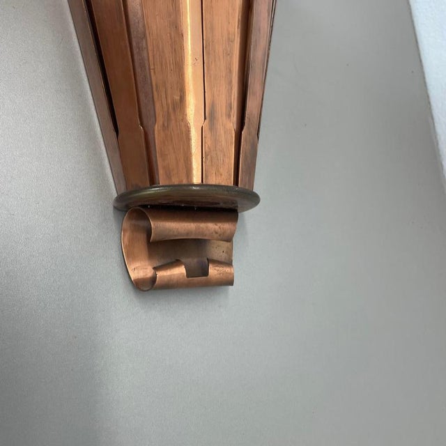 Vintage Theatre Wall Lights in Copper in the style of Gio Ponti, Italy, 1950s, Set of 2 For Sale - Image 14 of 18