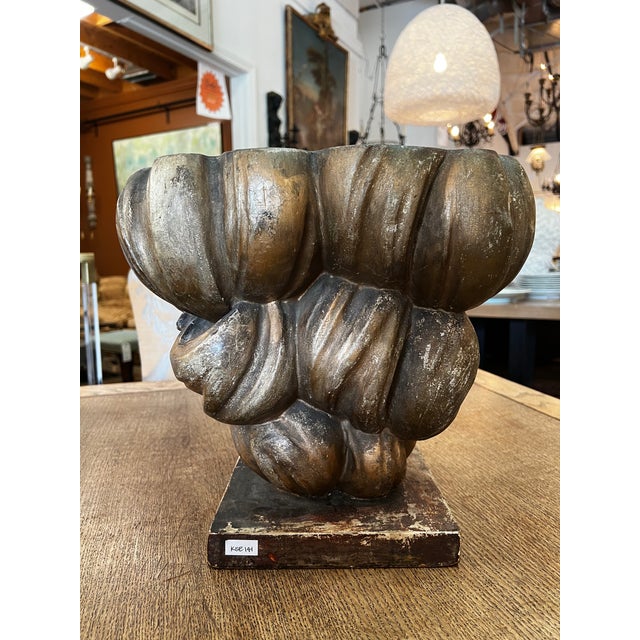 18th Century Basque Style Painted/Gilded Cherub Heads Pedestal For Sale In Atlanta - Image 6 of 8