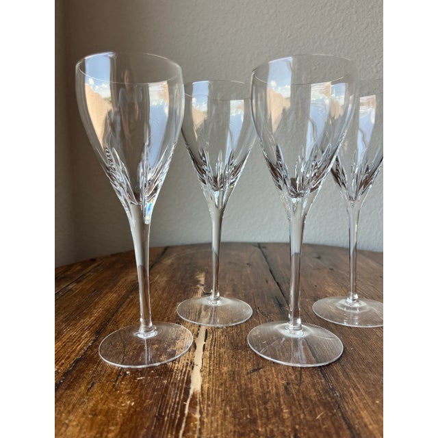 Firelight Clear by Lenox Crystal Wine Glass, No panel Cut Set of 5 Design is Statuesque Shape, Clear, No Trim...