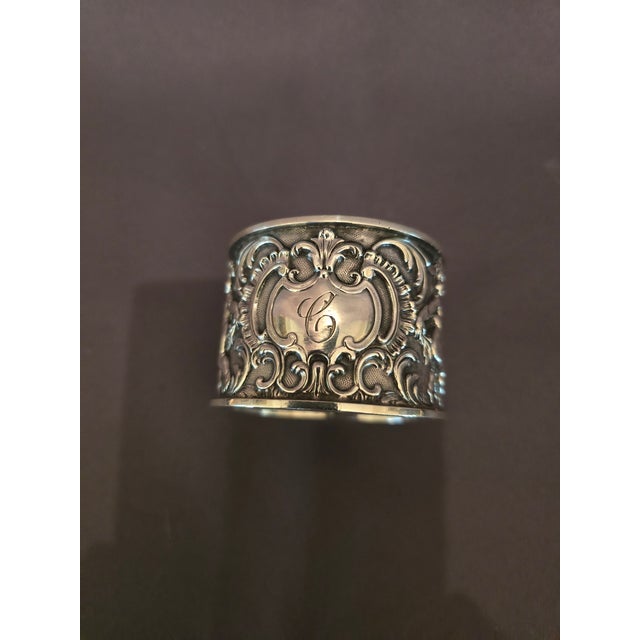 Victorian Late 19th Century Sterling Silver Napkin Ring With Cherubs For Sale - Image 3 of 8