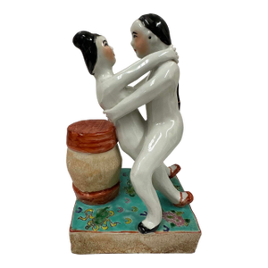 Antique Chinese Erotic Porcelain Figurine (Spring Palace Paintings)