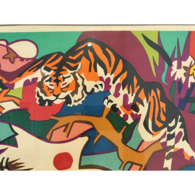 Raoul Dufy Large Framed Limited Run Charles Lapicque Lithograph "Le Tigre Dans La Jungle" Circa 1970 For Sale - Image 4 of 9