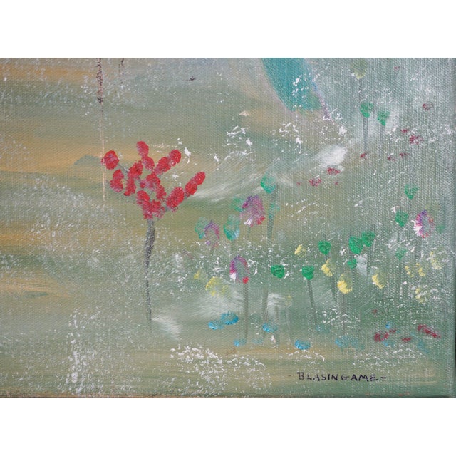 Mid Century Modern Surrealist Hawaiian Visionary Art - The Dream & the Dreamers by Marguerite Blasingame For Sale In Monterey, CA - Image 6 of 7