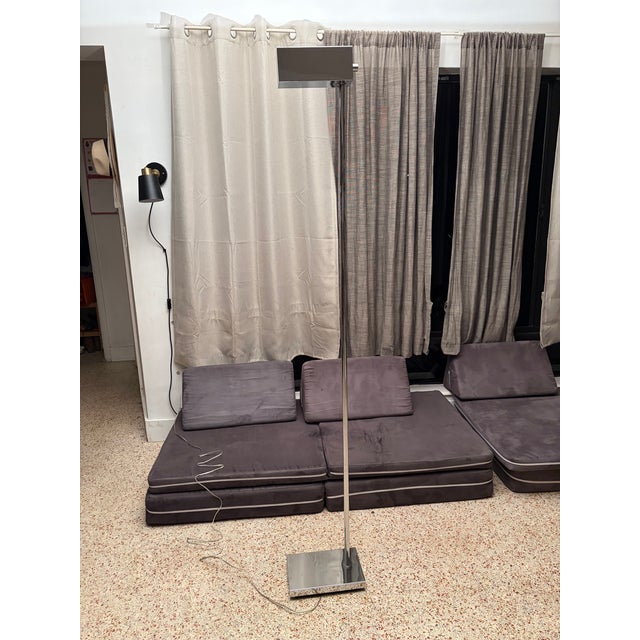1970s Chrome Torchere by Casella, Floor Lamp For Sale - Image 12 of 17
