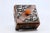 Wooden Jewelry Box with Silver Applications on Lid, in Good conditions.