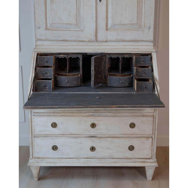 Writing cupboard from around 1800 hundered in pine, Sweden For Sale - Image 10 of 13