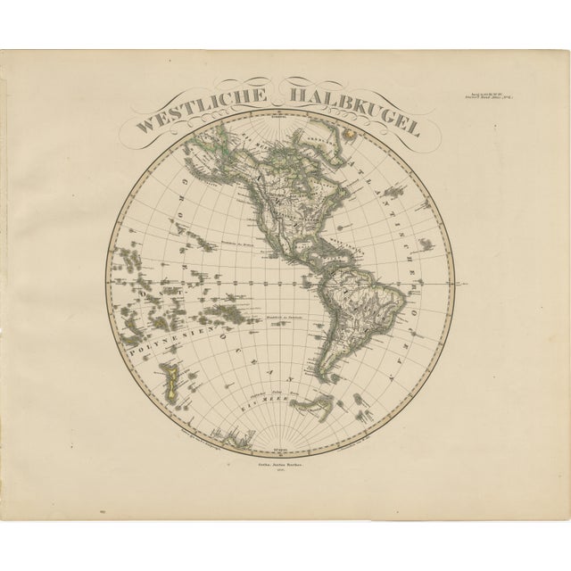 Western & Eastern Hemisphere Maps with World Double Hemisphere Engravings, 1857, Set of 2 For Sale - Image 15 of 17